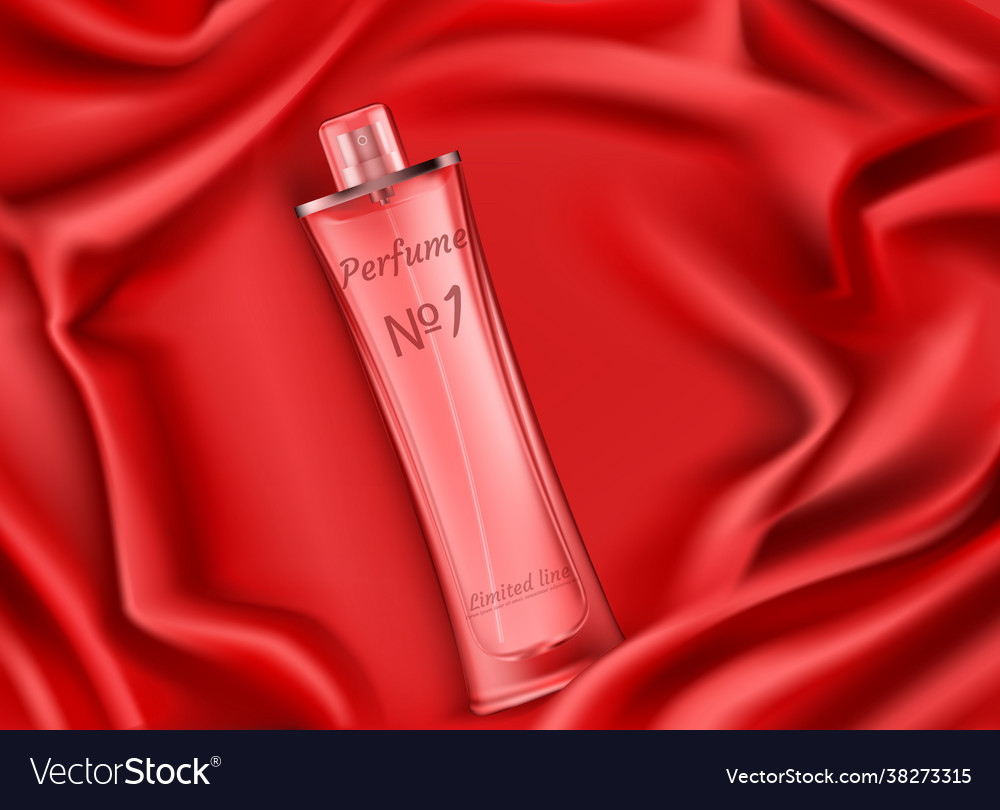 Perfume bottle fragrance cosmetic banner mock up