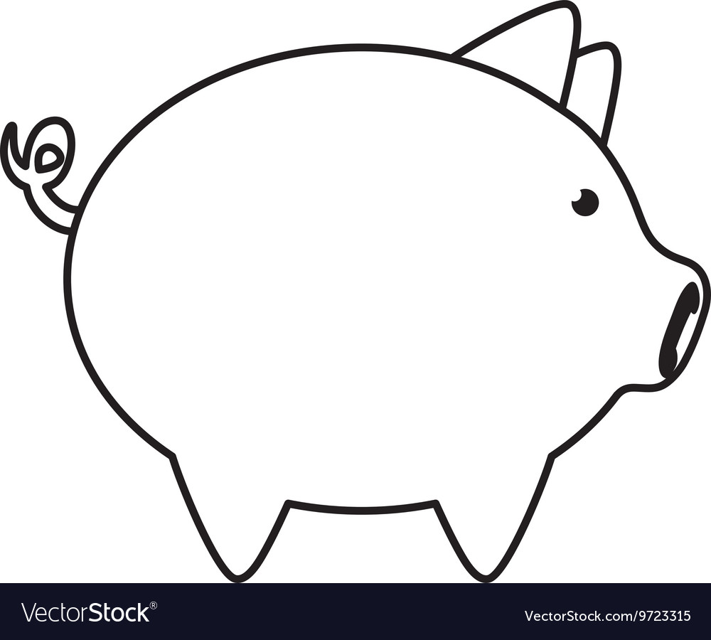 Piggy icon money and financial item design Vector Image