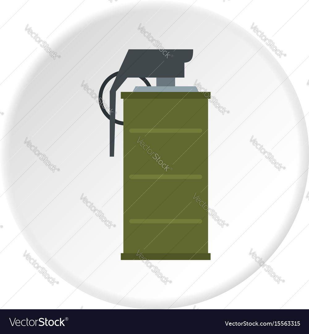 Smoke Grenade Icon Circle Royalty Free Vector Image