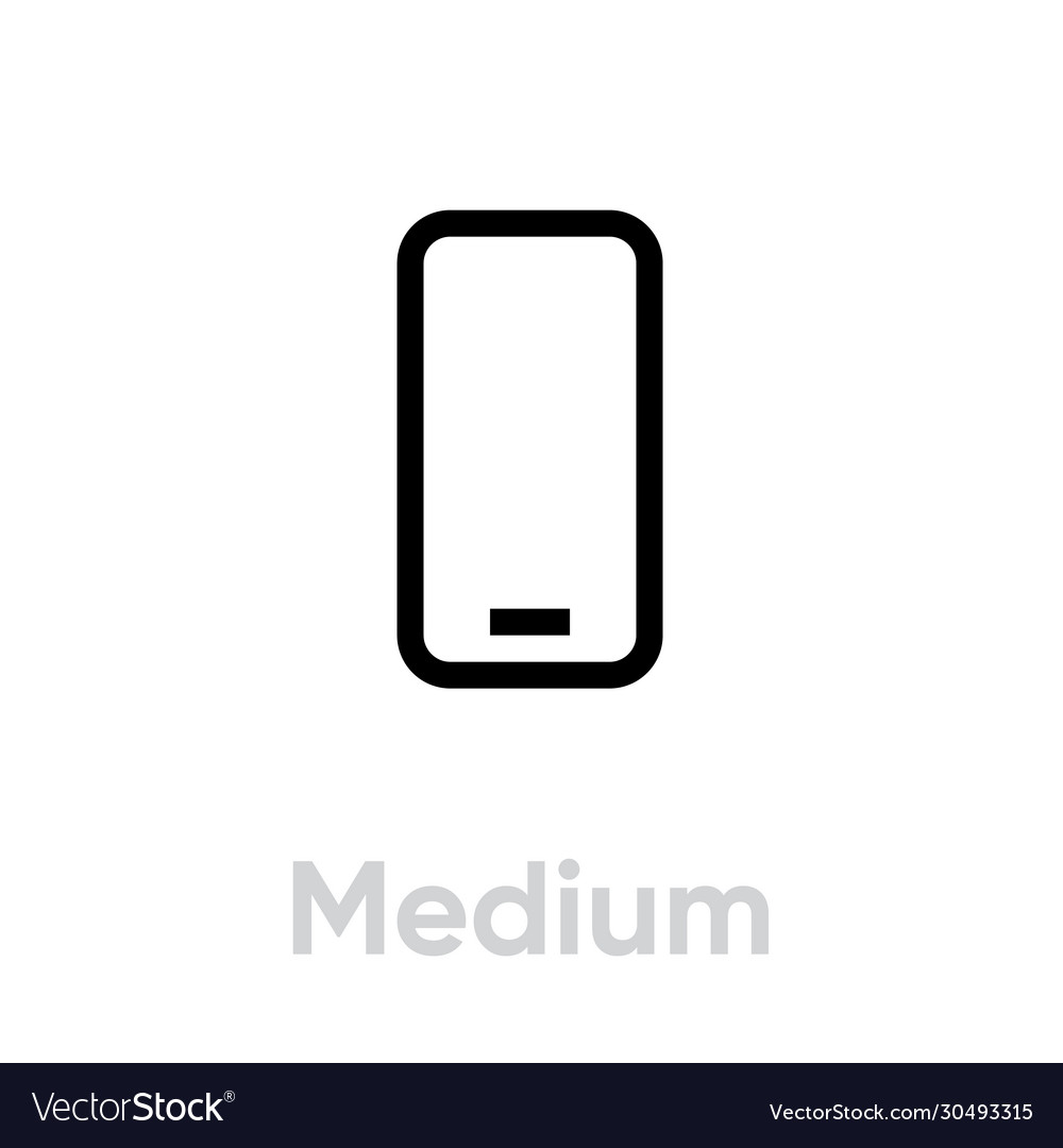 Tech specs medium phone icon editable line