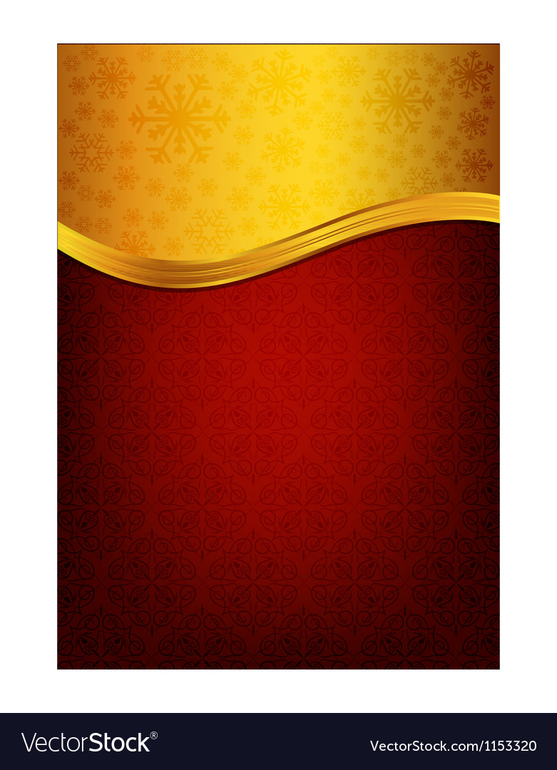 Abstract red background and golden Vector