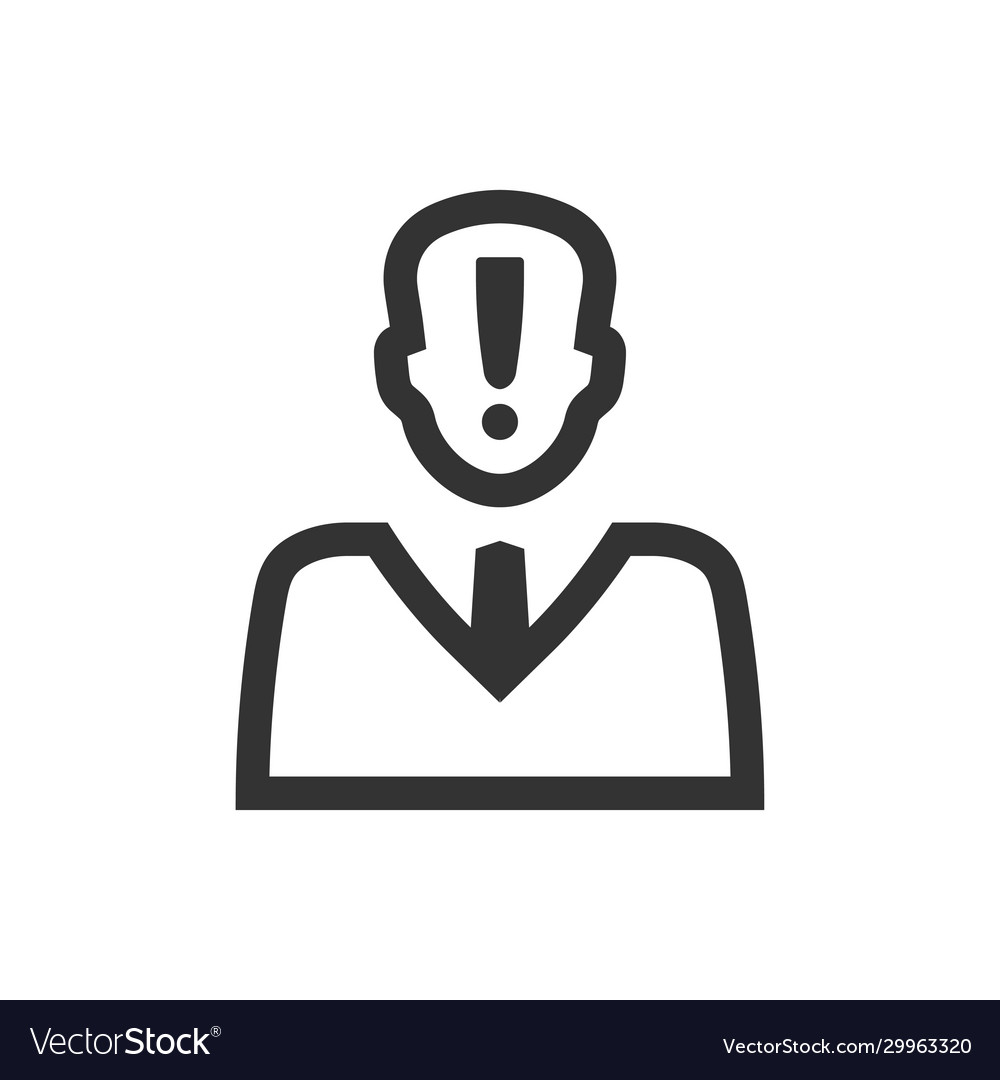 Account alert icon Royalty Free Vector Image - VectorStock