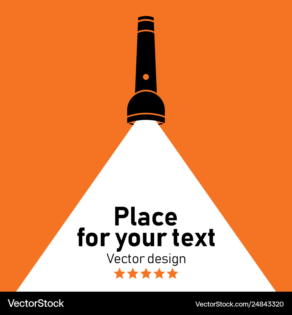 Flat flashlight Royalty Free Vector Image - VectorStock