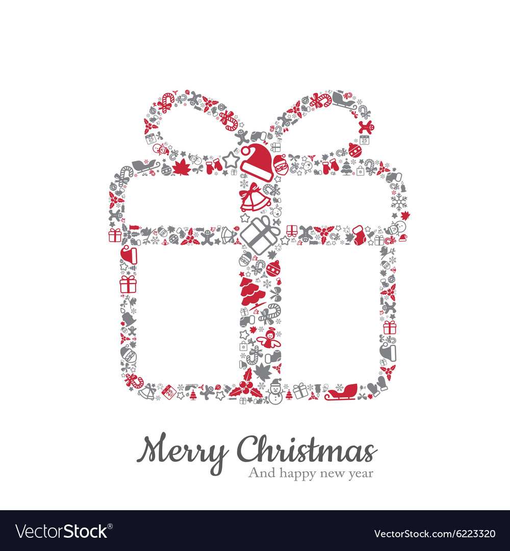 Gift box and christmas icon Royalty Free Vector Image