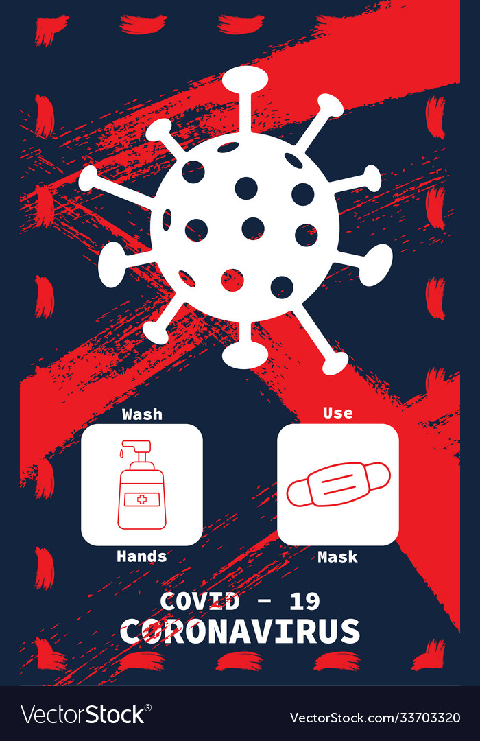 Prevention covid-19 all in one icon poster