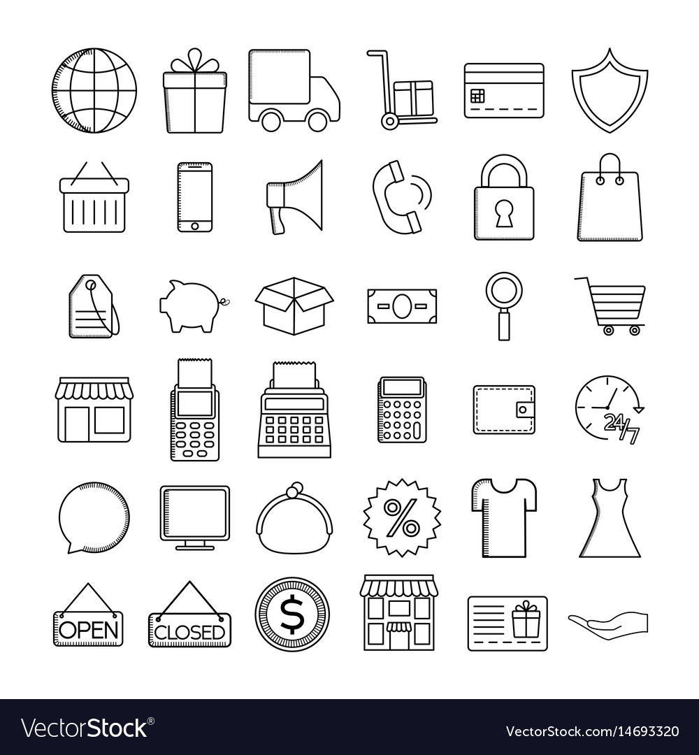 Shopping related icons