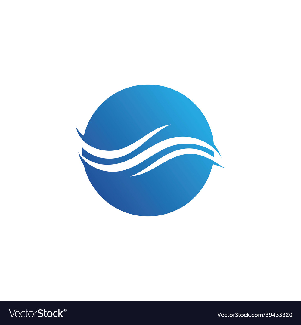 Water wave logo icon image Royalty Free Vector Image