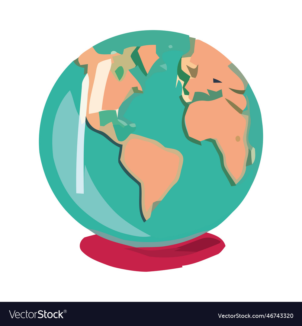 World map globe icon