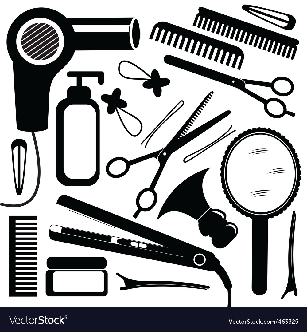 Hairdressing Equipment Royalty Free Vector Image