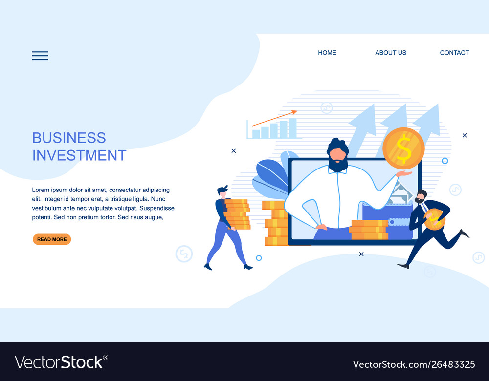 Landing page offers profitable business investment