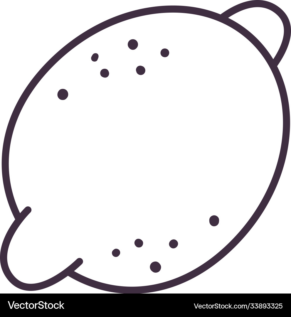Lemon line style icon design Royalty Free Vector Image