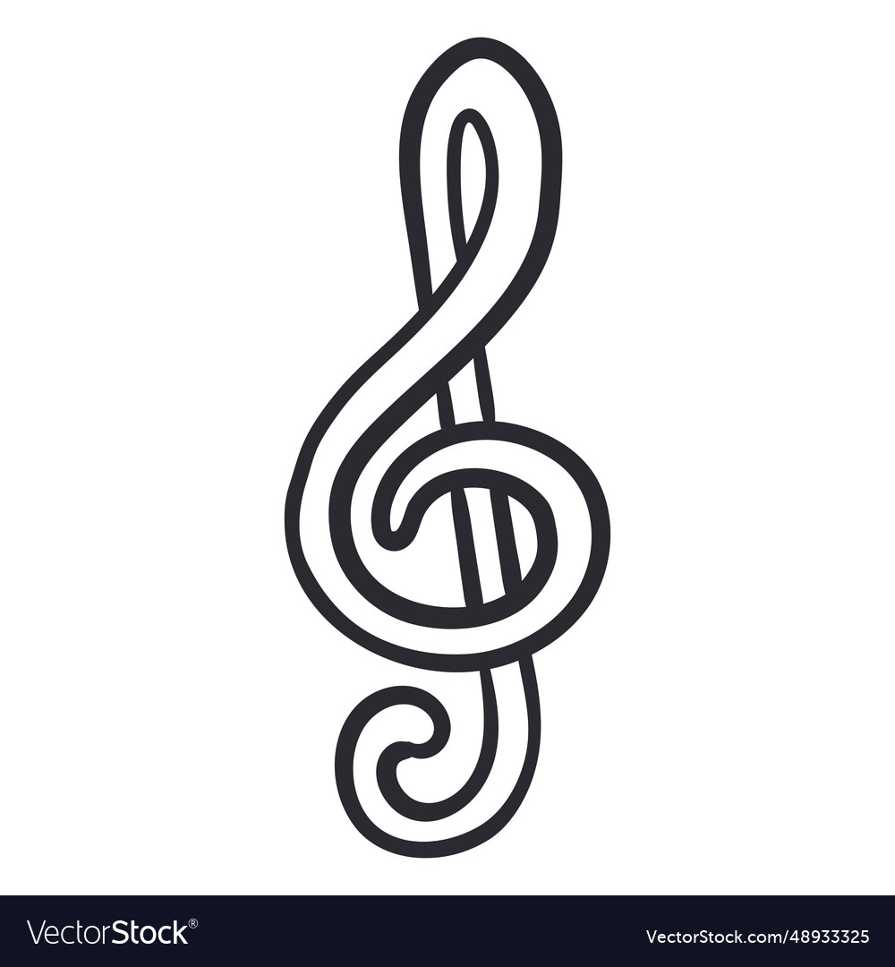 Music note stroke Royalty Free Vector Image - VectorStock