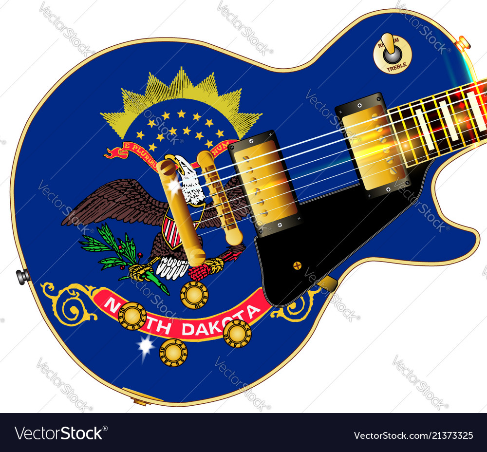 North dakota state flag Gitarre