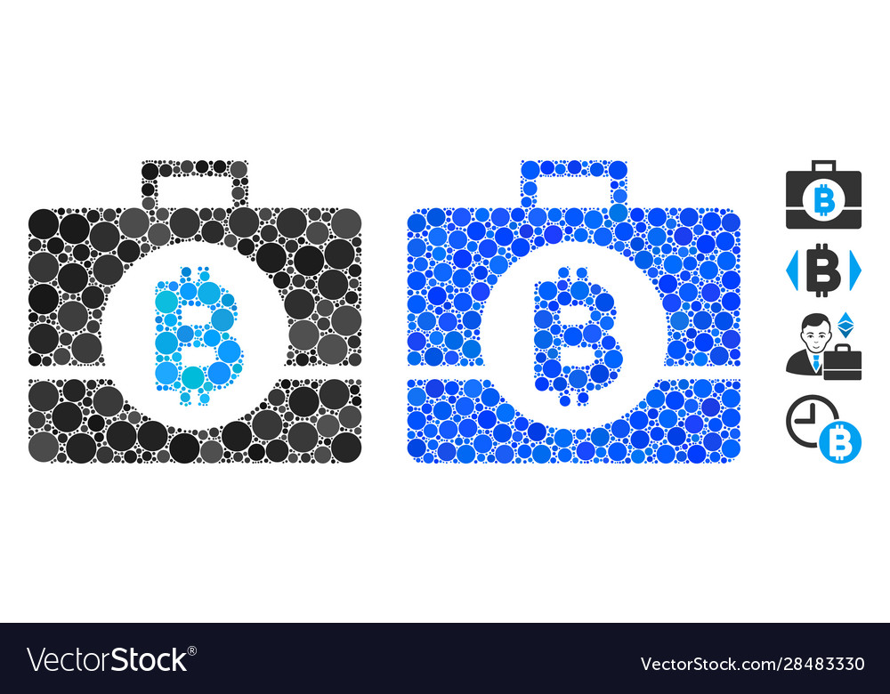 Bitcoin Business Case Mosaik-Symbol Sphäre