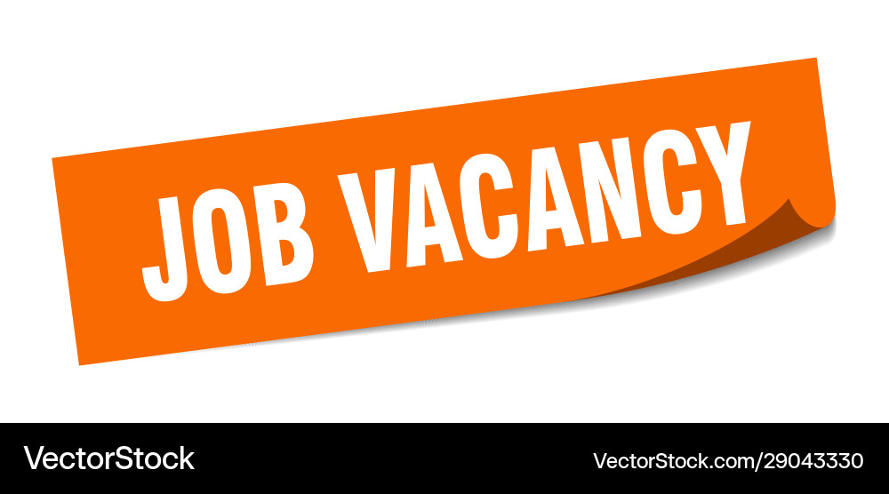 Job vacancy sticker vacancy square sign Royalty Free Vector