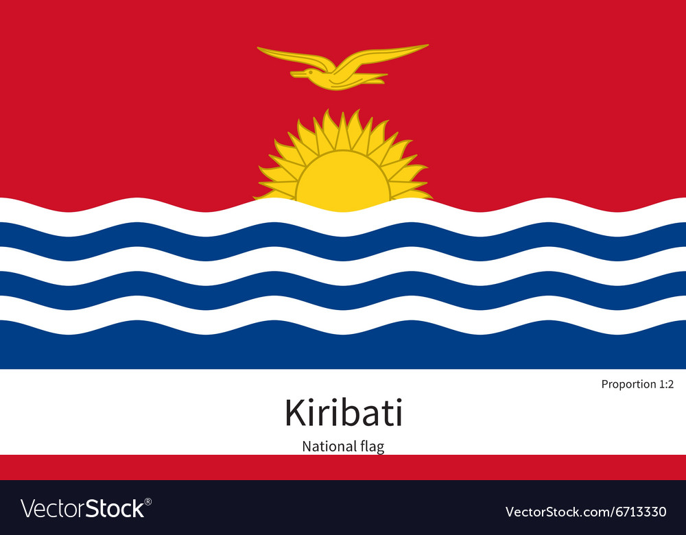 Nationale Flagge von kiribati mit korrekten Anteilen