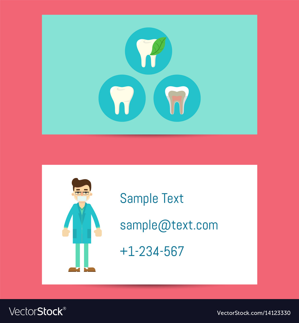 Professional business card for dentists