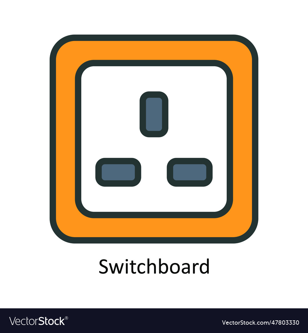 Switchboard Fill Outline Icon Design Illust Vector Image