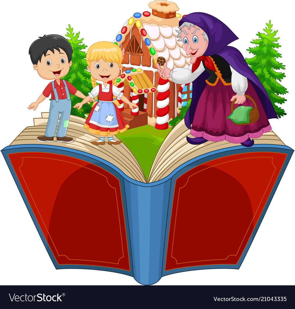 Cartoon Hansel And Gretel Royalty Free Vector Image   Cartoon Hansel And Gretel Vector 21043335 