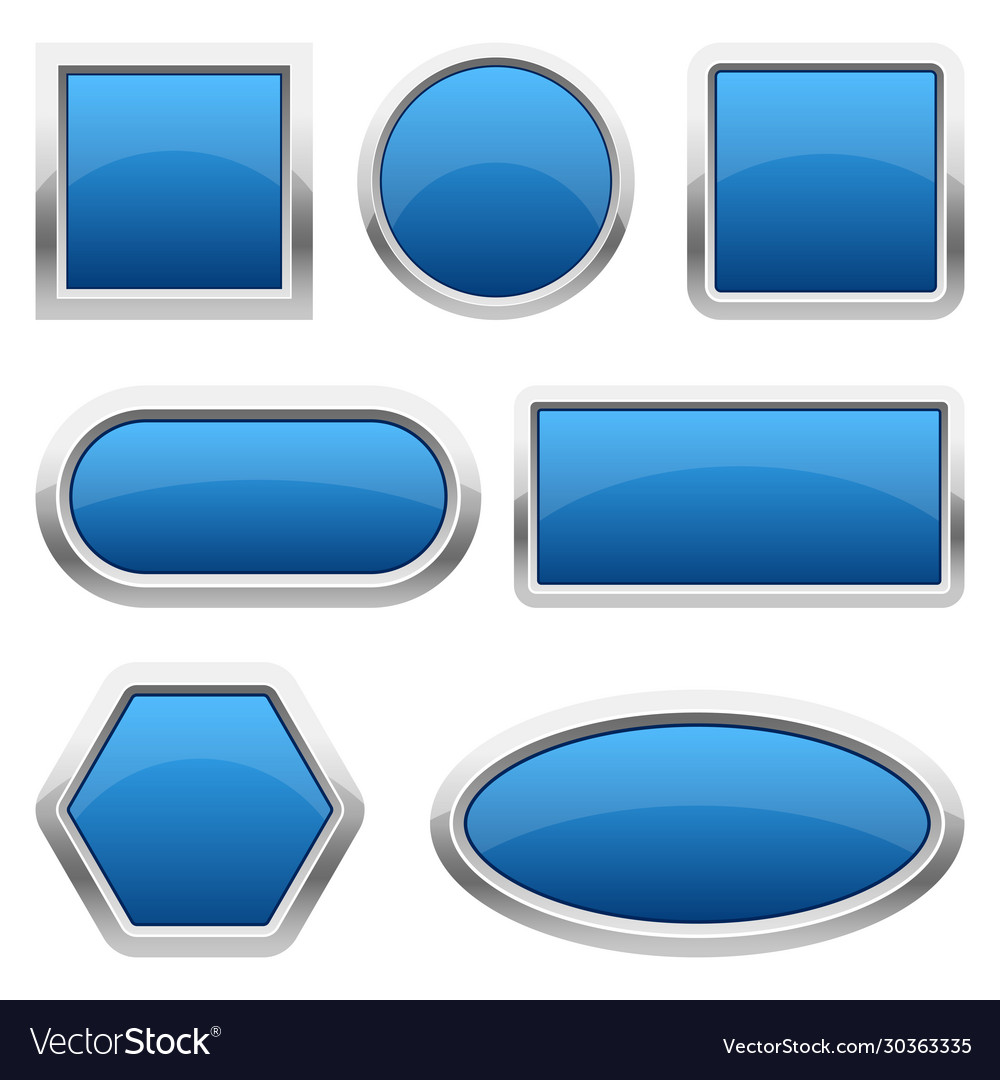 Glossy buttons Royalty Free Vector Image - VectorStock