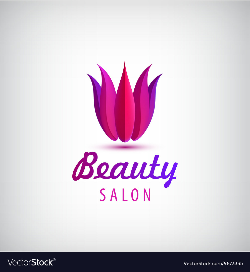 Lotus logo spa and salon icon Royalty Free Vector Image