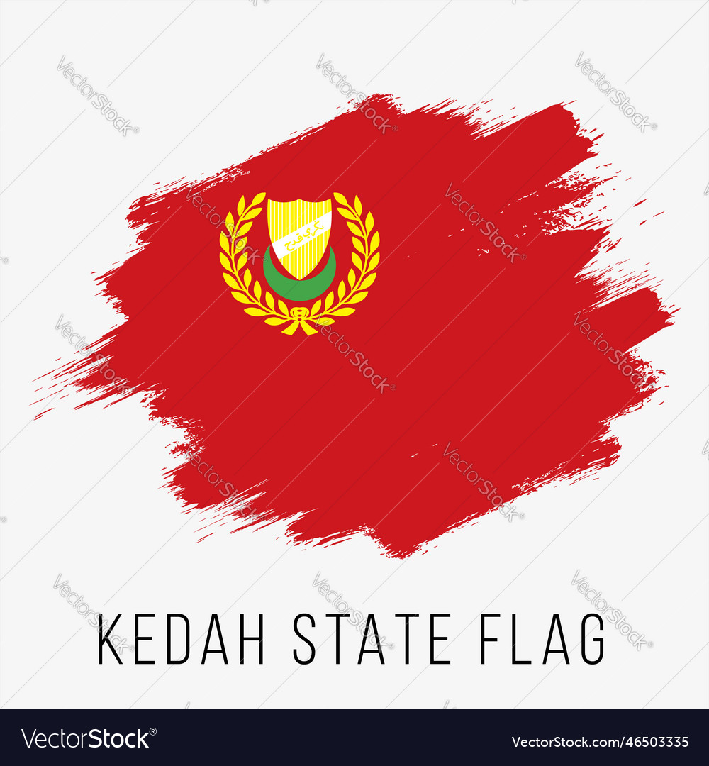 Malaysia state kedah flag design template Vector Image