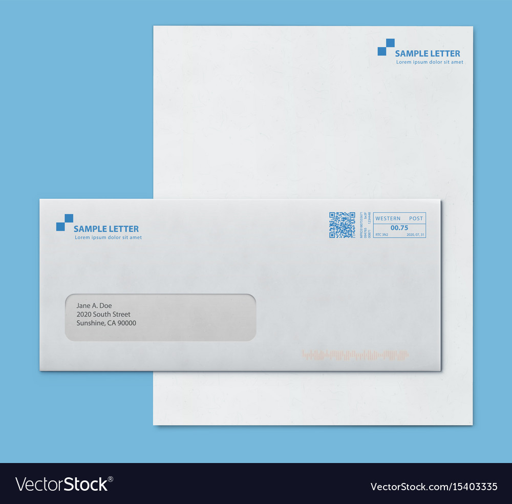 Download Mockup Post Envelope And Letter Paper Template Vector Image PSD Mockup Templates