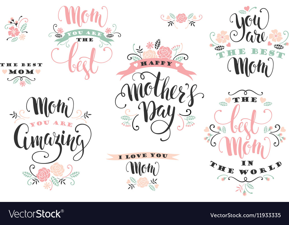 Mothers day lettering design