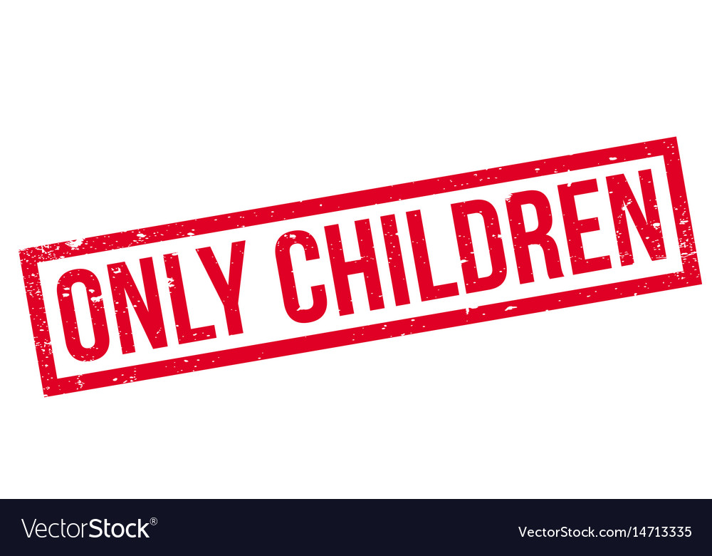 Only children rubber stamp