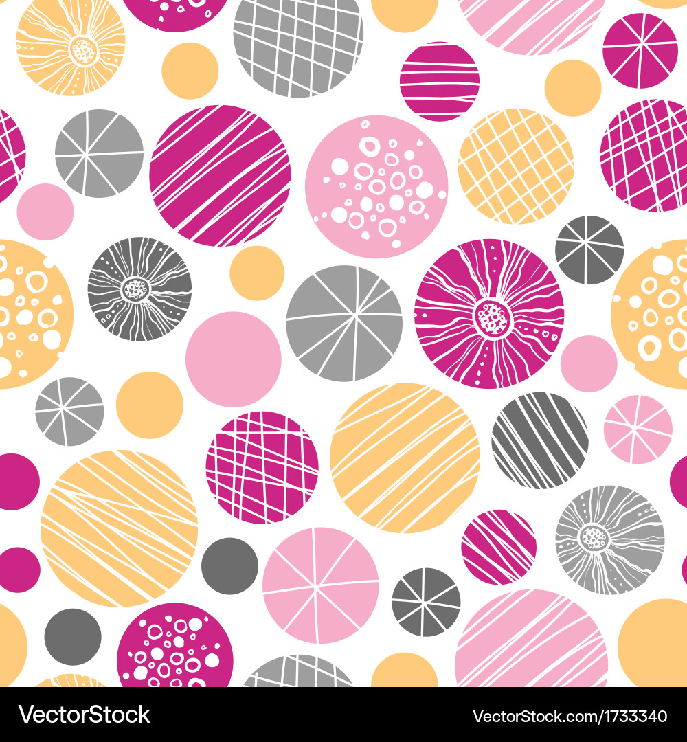 Abstract textured bubbles seamless pattern Vector Image