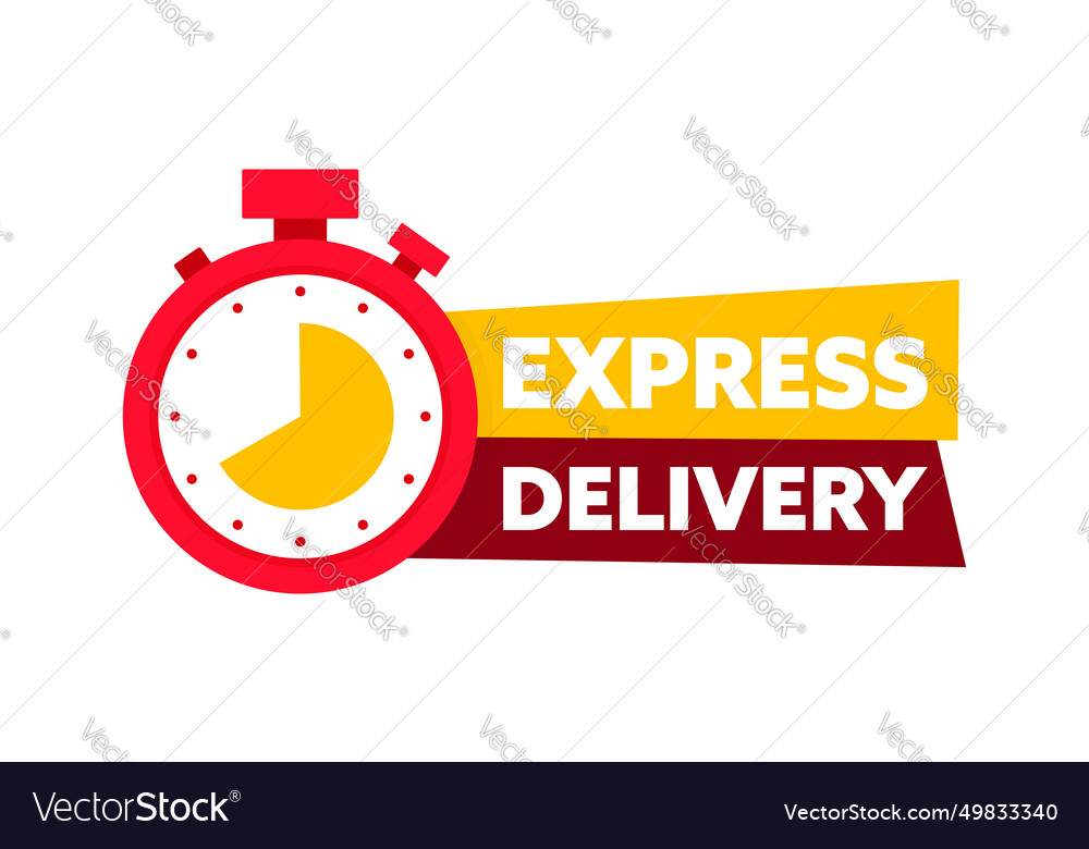 Express delivery label sign for banner promotion