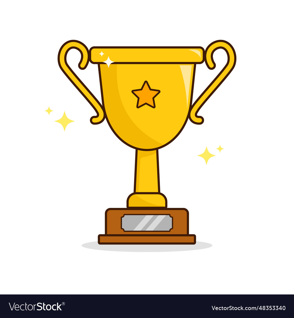 Trophy championship winner Royalty Free Vector Image