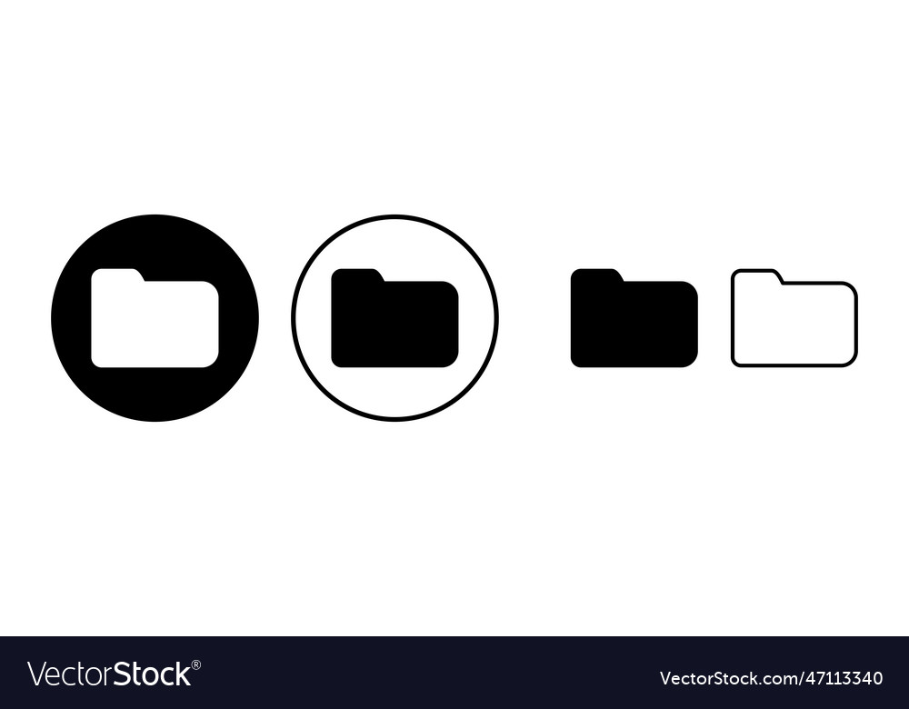 Folder icon document icon Royalty Free Vector Image