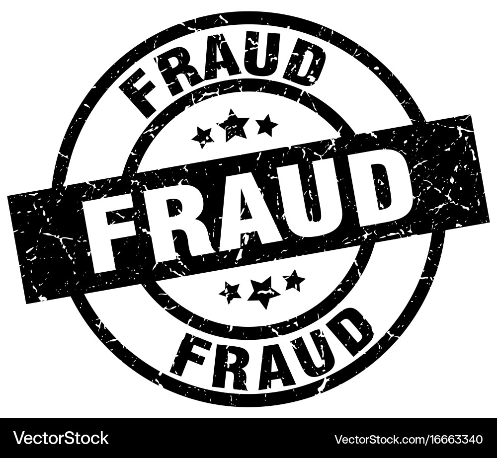 Fraud round grunge black stamp Royalty Free Vector Image