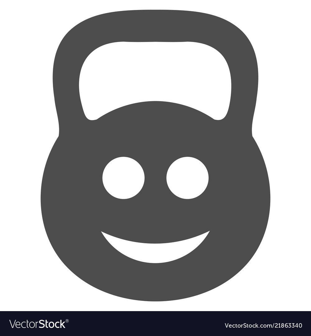 Smiled ton weight flat icon