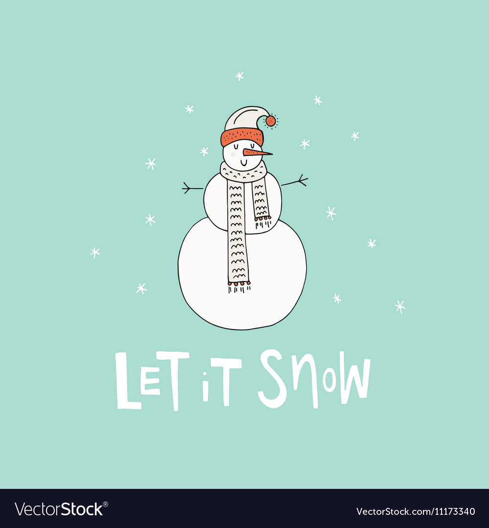 Snowman for christmas design