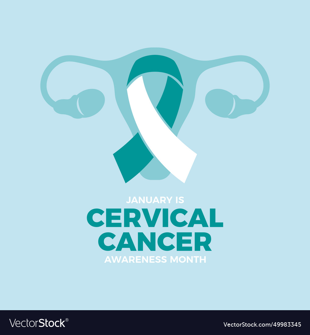 Cervical cancer awareness month poster Royalty Free Vector