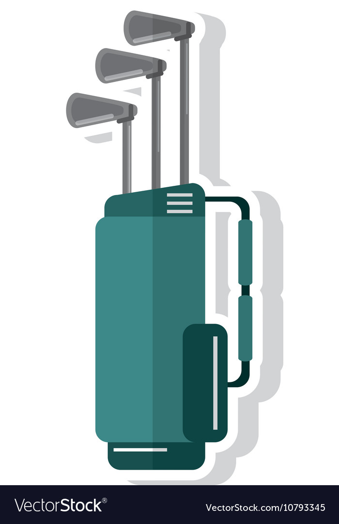 Clubs inside bag of golf sport design Royalty Free Vector