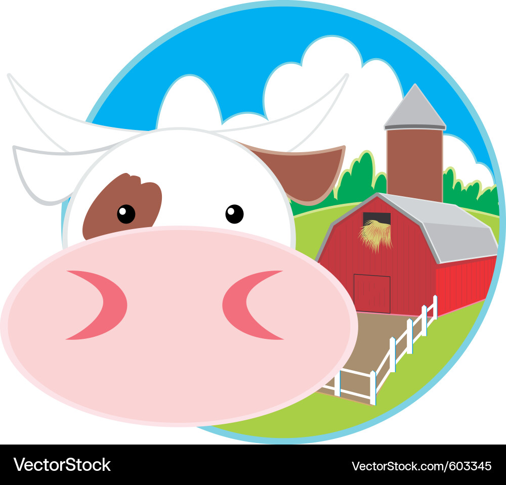 Cow head Royalty Free Vector Image - VectorStock