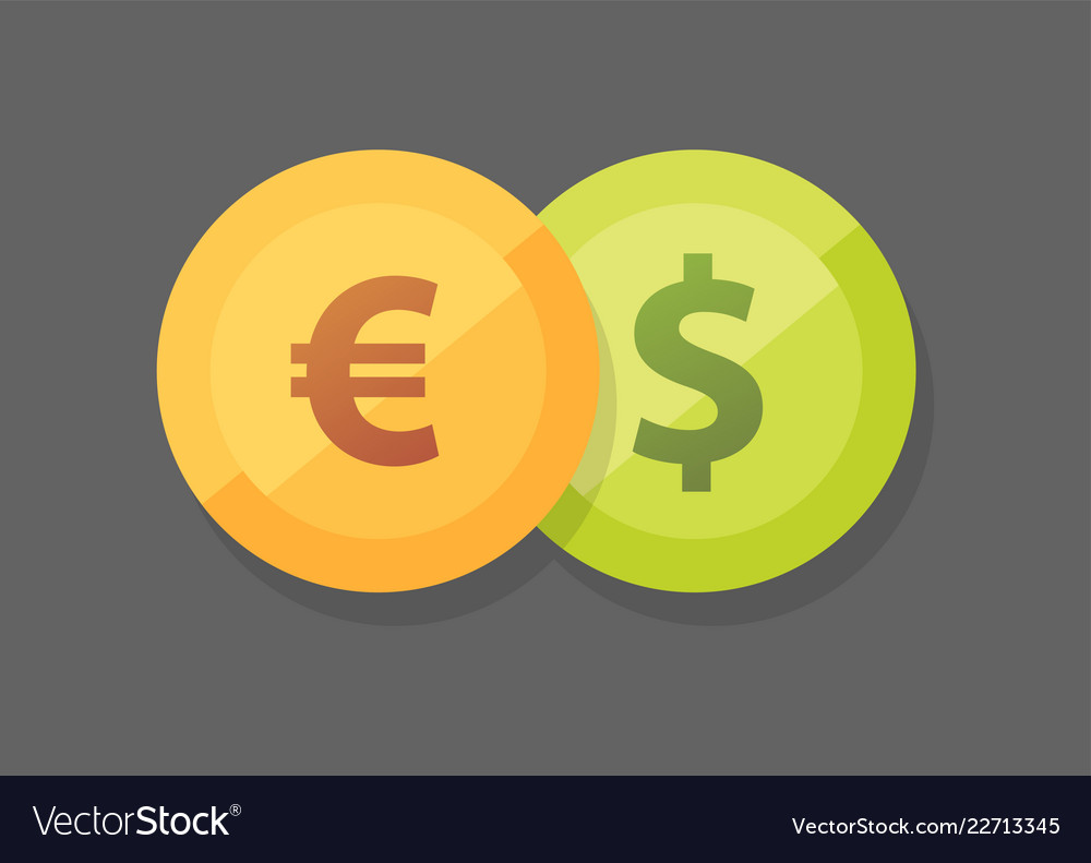 Currency Pair Of Euro Vs Dollar Icon On Royalty Free Vector Euro Vs Dollar Icon On Royalty Free Vector