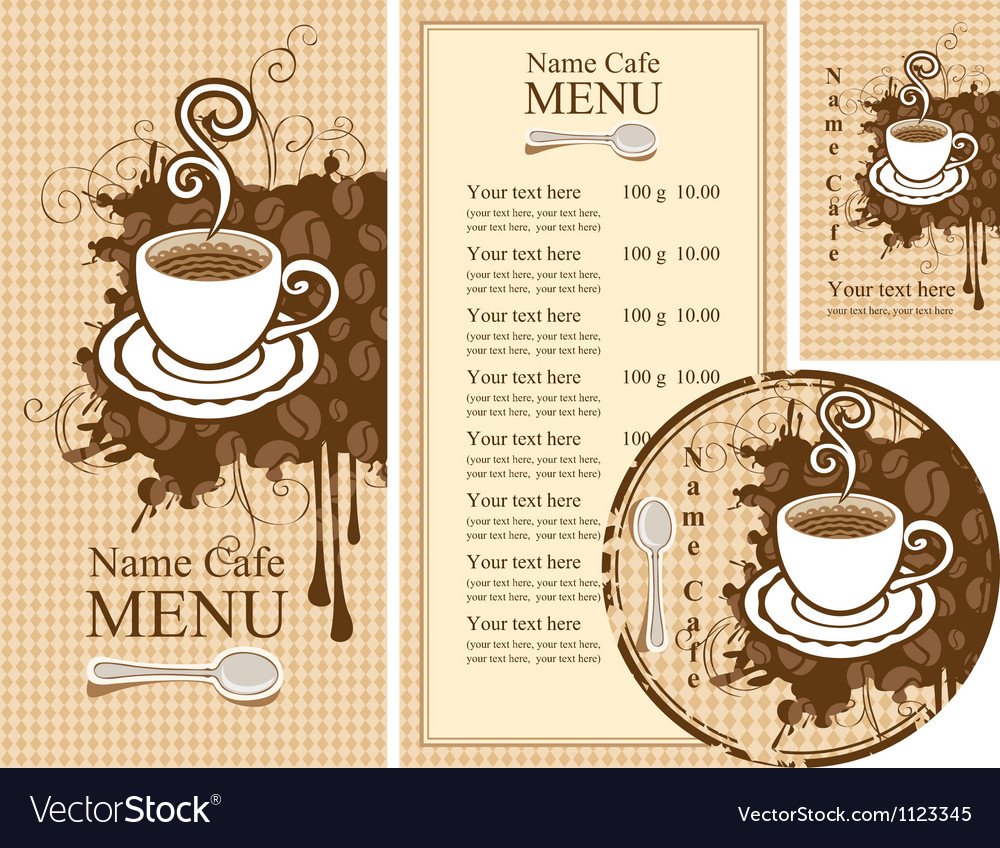 Design for the cafe Royalty Free Vector Image - VectorStock