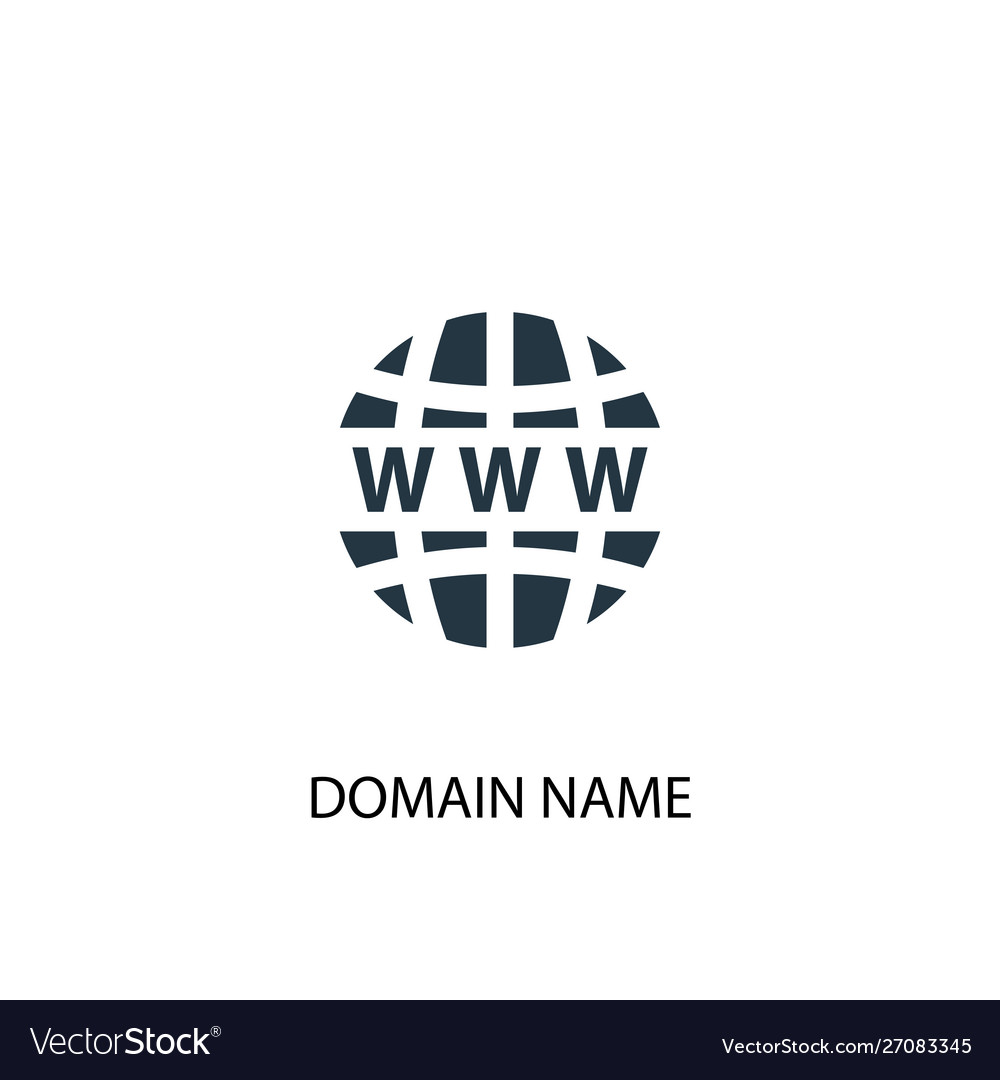 Domain name icon simple element Royalty Free Vector Image