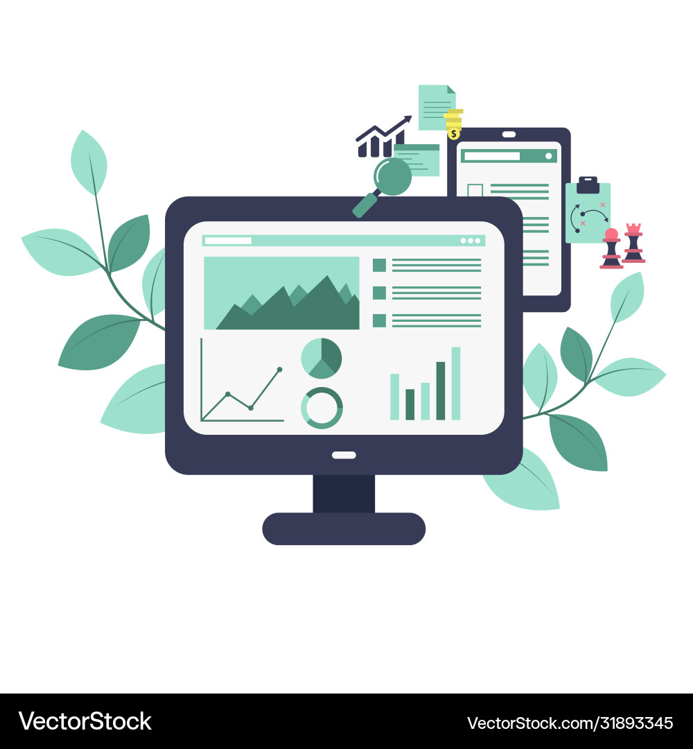 Market analysis concept analysis Royalty Free Vector Image