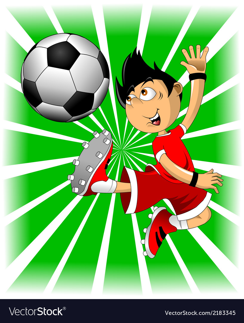 Soccer players cartoon