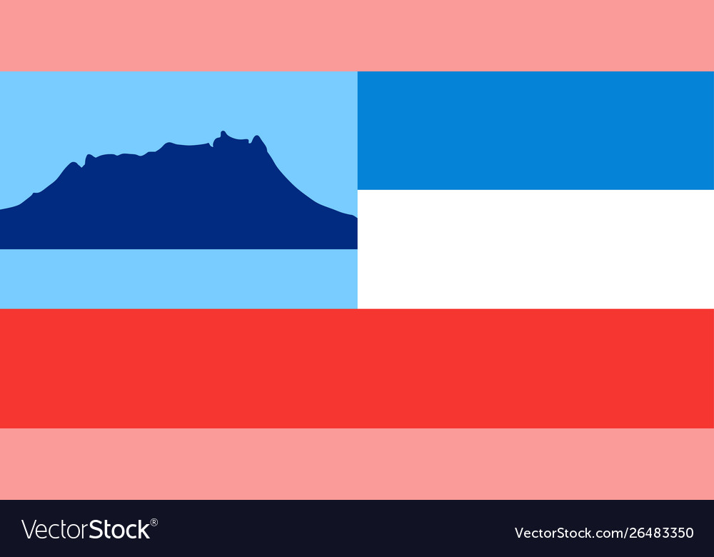 Flag sabah state federal territory malaysia Vector Image