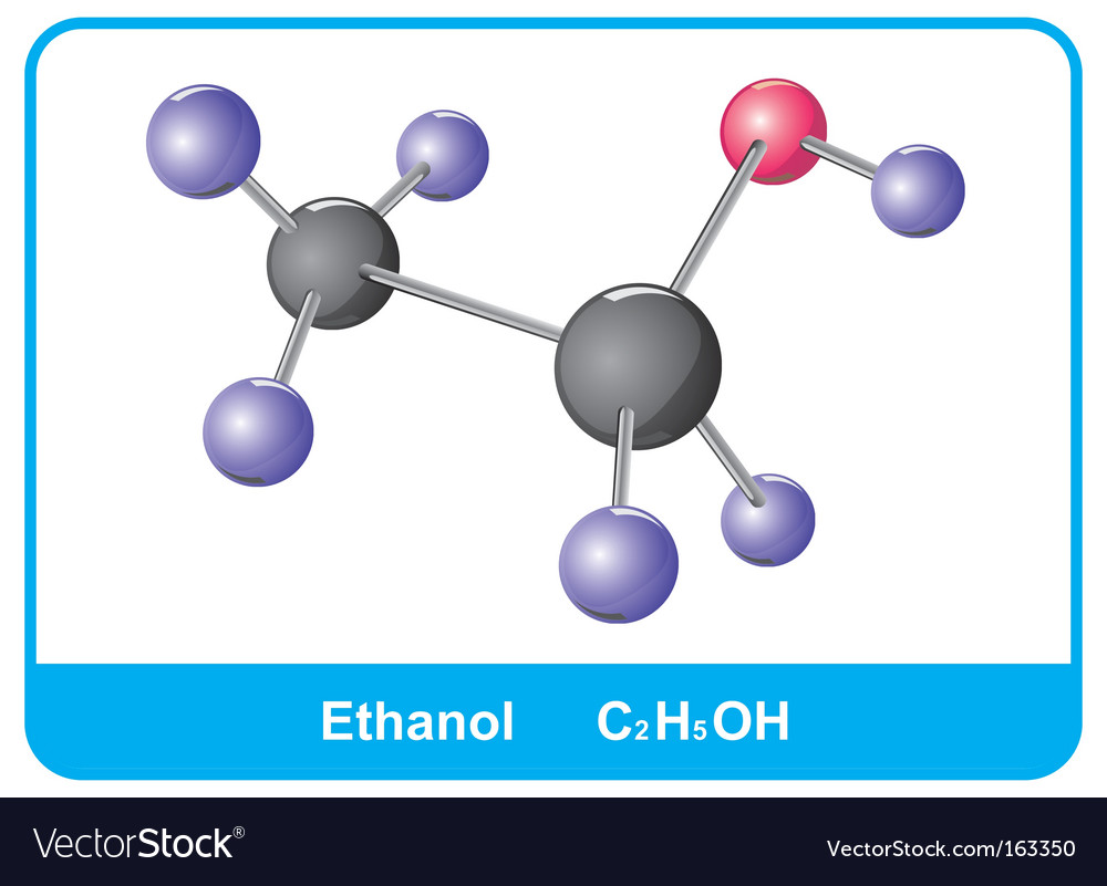 Molecule of ethanol Royalty Free Vector Image - VectorStock