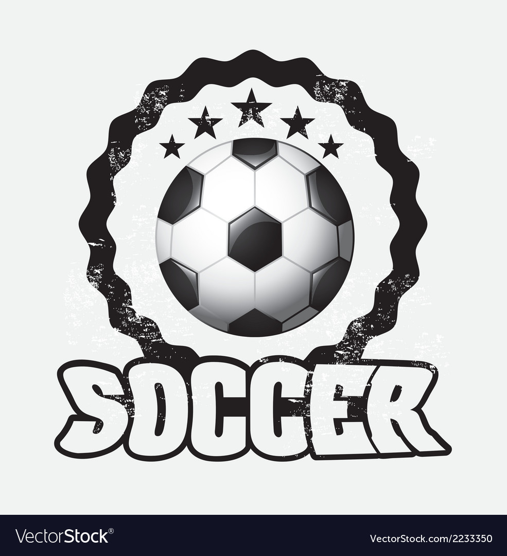 Soccer design over background Royalty Free Vector Image