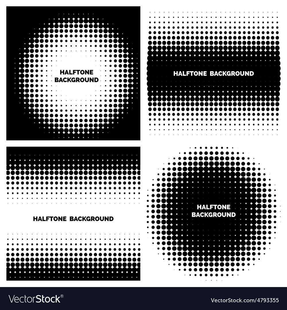 Abstract halftone backgrounds with text Royalty Free Vector