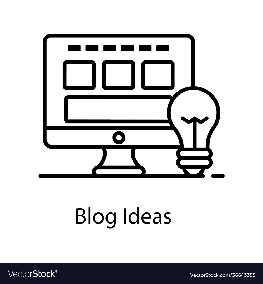 Blog idea Royalty Free Vector Image - VectorStock