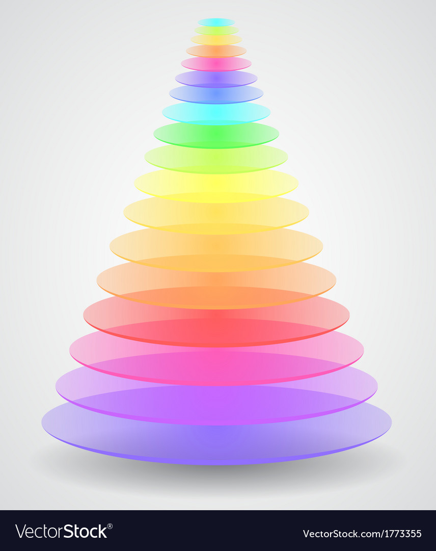 Color pyramid Royalty Free Vector Image - VectorStock